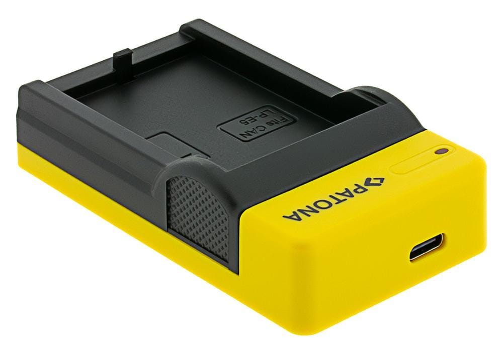 PATONA Slim Caricatore USB con ingresso USB‑C per Canon LP‑E5 EOS 1000D 450D 500D