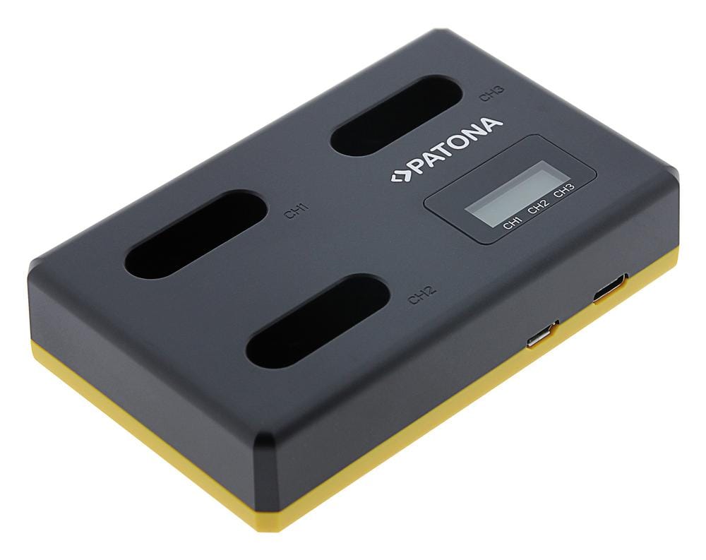 PATONA Caricatore USB Triplo per Sony NP‑BX1 BX BX1 Cybershot DSC HX300 DSC HX50V DSC RX1, incluso