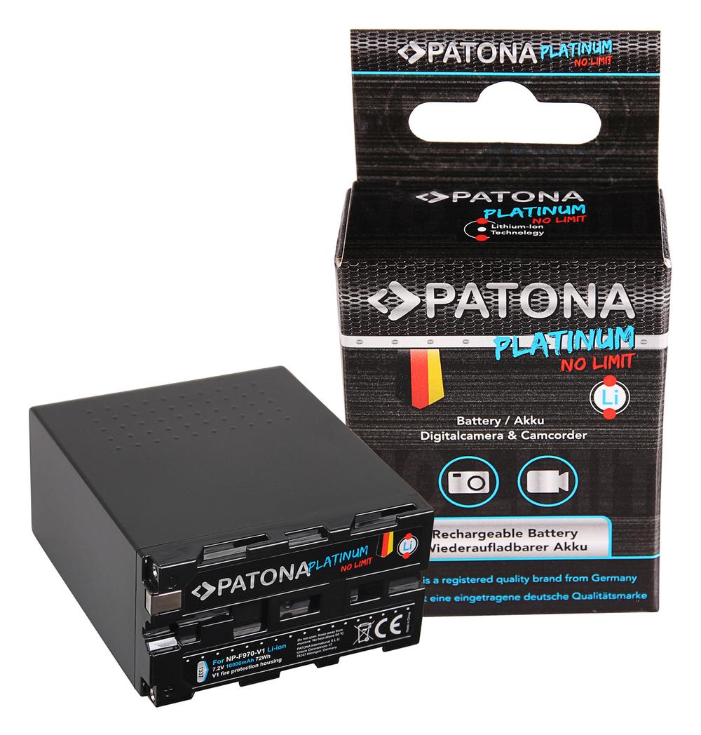Batería PATONA Platinum para Sony NP-F970 NP-F960 NP-F950 en carcasa resistente al calor V1 10.000 mAh