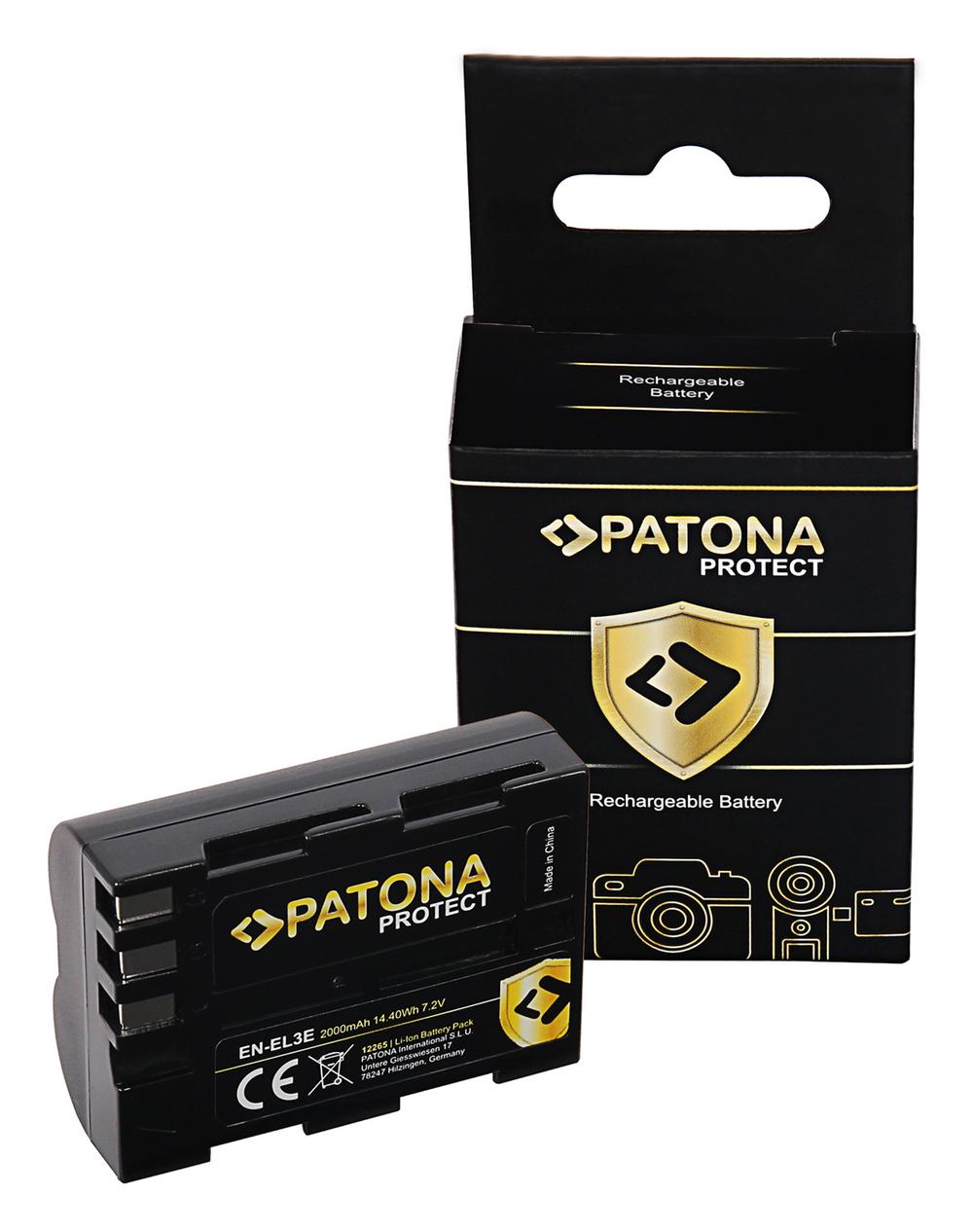 PATONA PROTECT Battery for Nikon D700 D300 D200 D100 D80 D70 D50 EN-EL3e PATONA PROTECT Battery for Nikon D700 D300 D200 D100 D80 D70 D50 EN-EL3e
