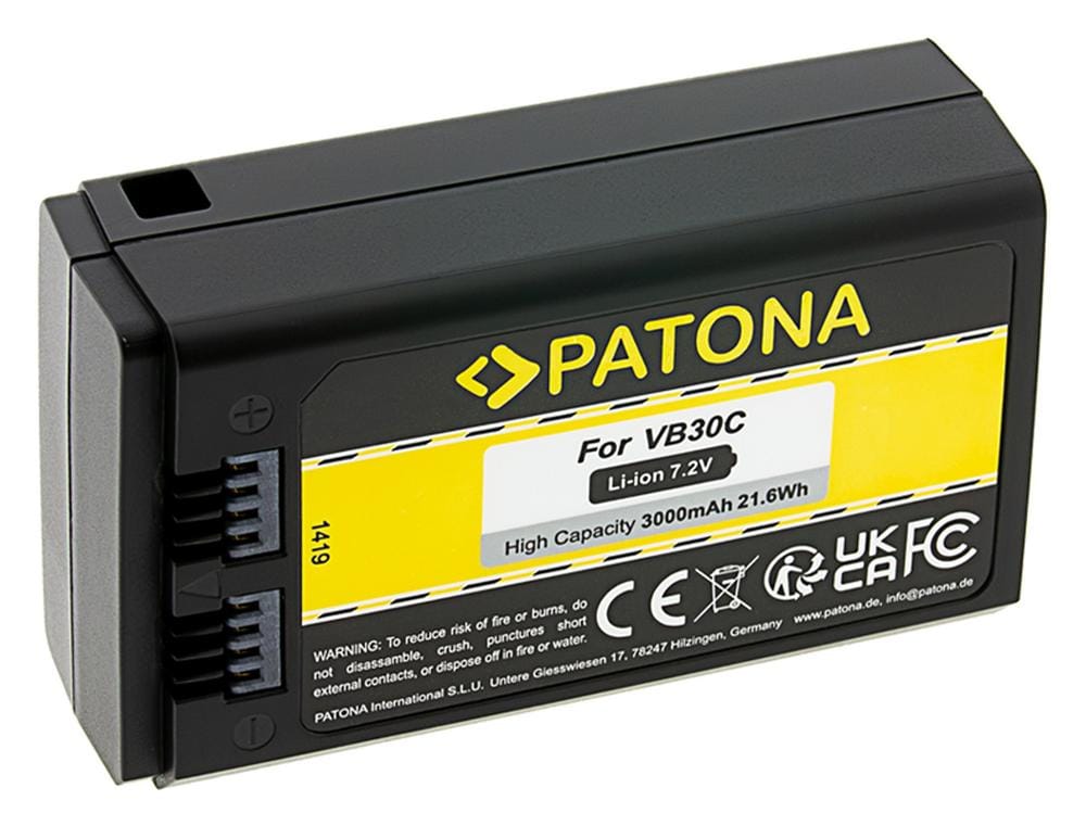 PATONA VB30 Battery for Godox V1 Pro Round-Head Camera Flash with USB‑C Input