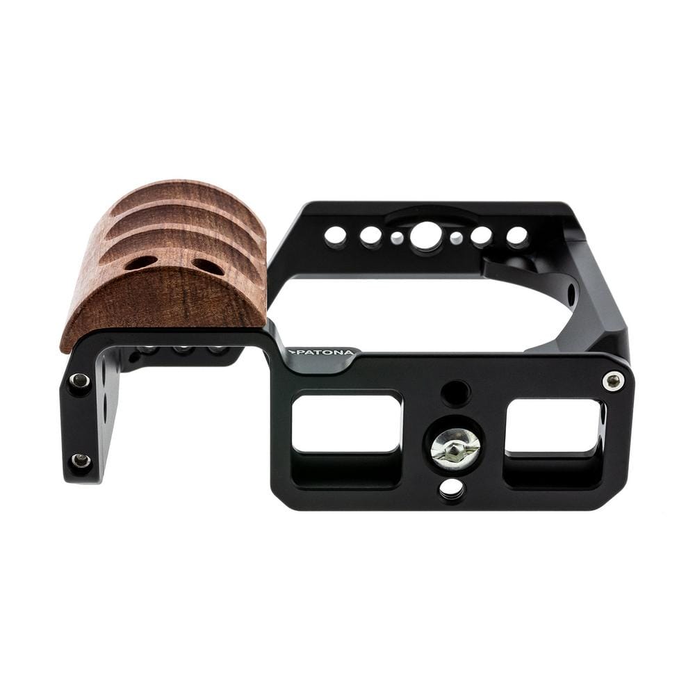 PATONA Premium Camera Cage per Sony ZVE-10 – Alluminio, impugnatura in legno, Arca‑Swiss
