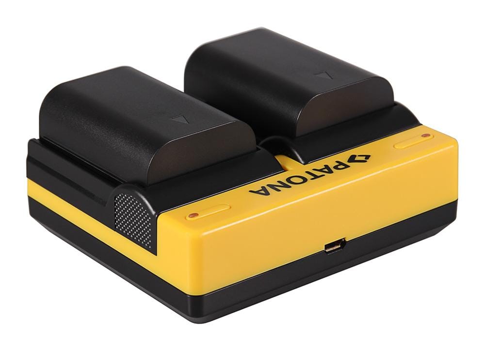 Carregador Dual PATONA para Samsung BP1900 NX1 NX-1 com cabo Micro-USB