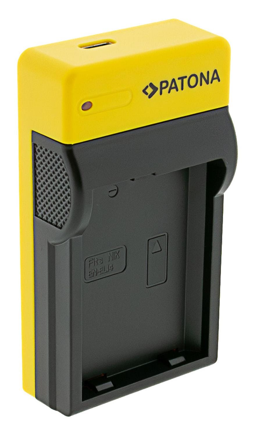 PATONA Slim Caricatore USB con ingresso USB‑C per Nikon EN‑EL14 CoolPix D3100 D3200 D5100 D5200 P7000 P7100 P7700 P7800 D5300