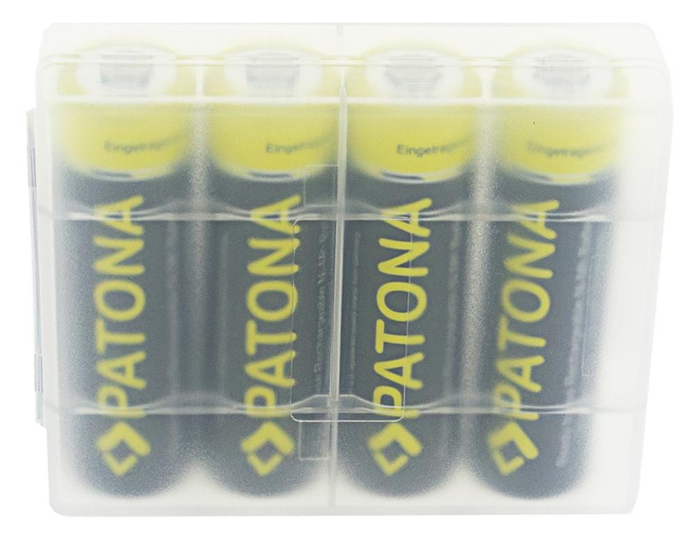 PATONA Mignon AA Batteries 4x 2450mAh with Box for Cameras, Remote Controls, Toys