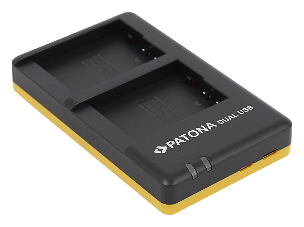 Caricatore rapido duale PATONA per Panasonic DMW-BLC12 E con cavo USB-C