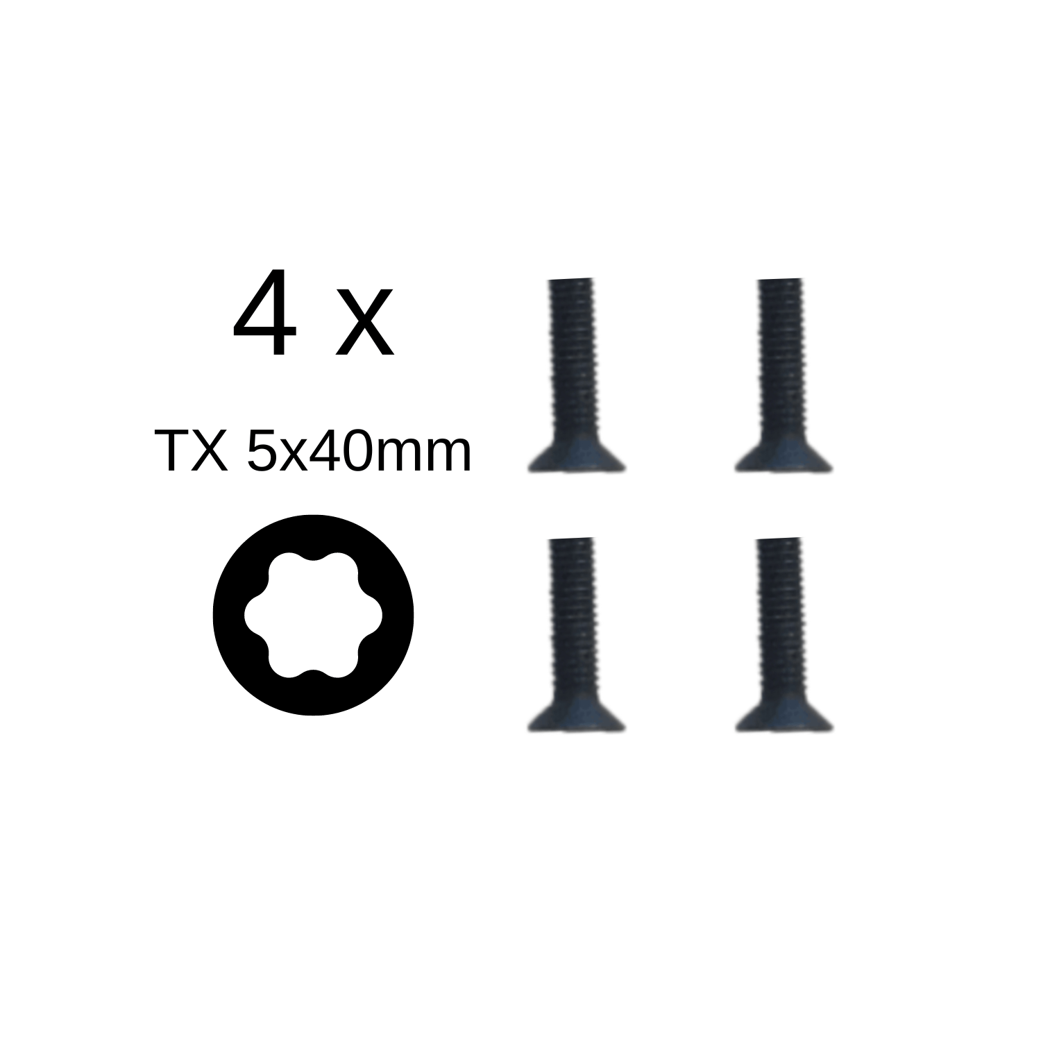 4 Set Replacement Screws TX 50 x40mm