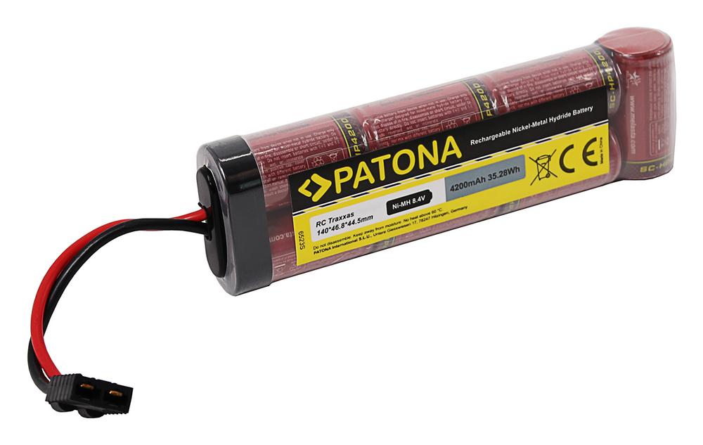 PATONA batterie RC 8,4 V 4200 mAh Traxxas Ni-MH pour véhicules RC avec connecteur Traxxas