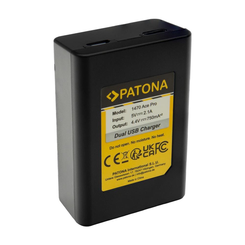 Caricatore USB Duale PATONA per Insta360 Ace e Ace Pro con cavo USB-C