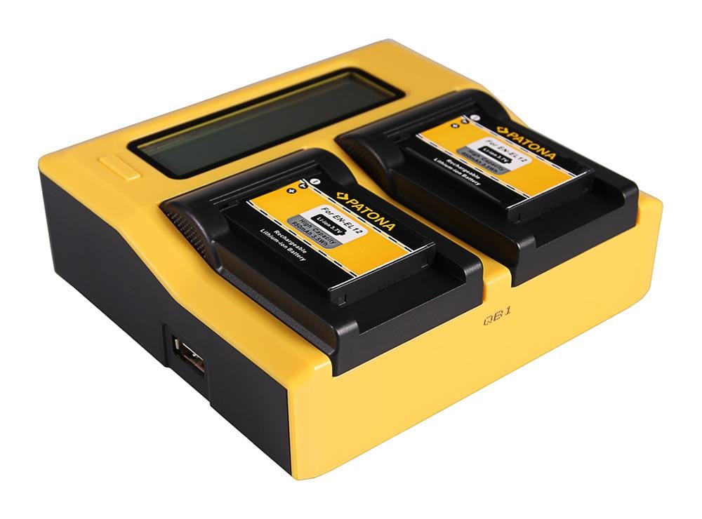 PATONA Chargeur LCD USB Double pour Nikon EN-EL12 Coolpix AW100 AW110 P300 P310 P330 S1000pj PATONA Chargeur LCD USB Double pour Nikon EN-EL12 Coolpix AW100 AW110 P300 P310 P330 S1000pj