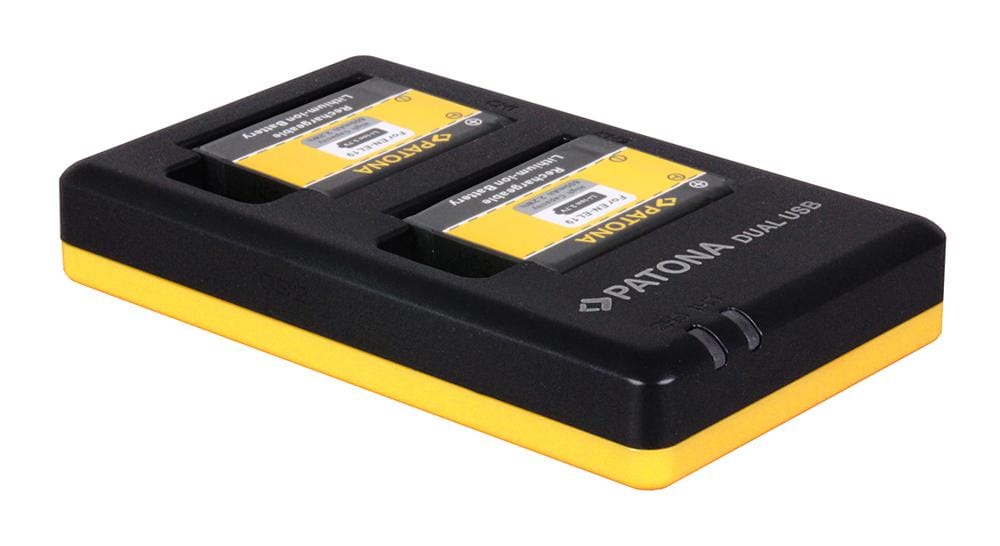Carregador rápido dual PATONA para Nikon EN-EL19 ENEL19, inclui cabo Micro-USB