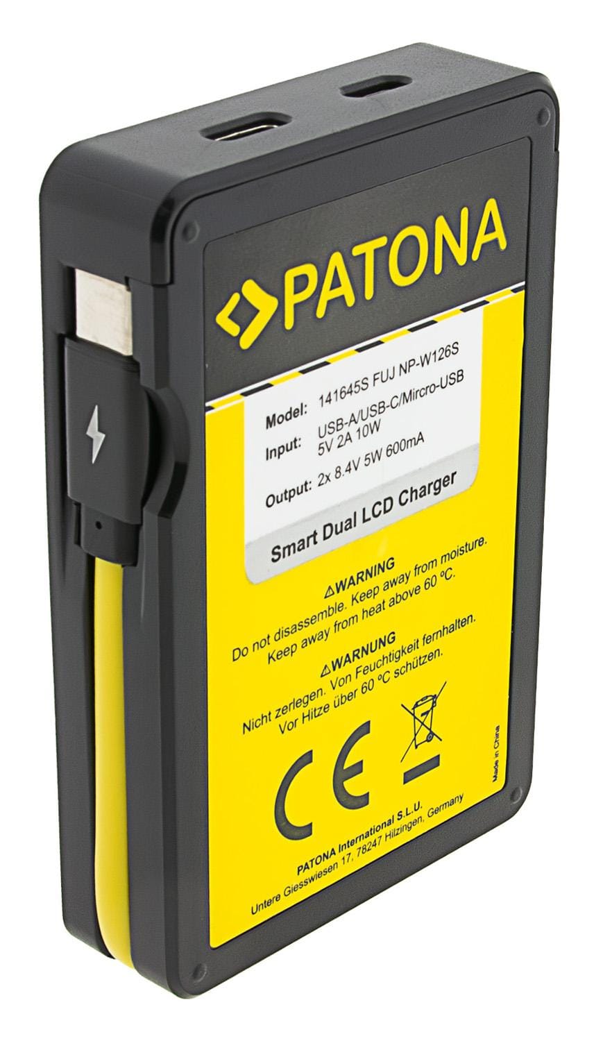 PATONA Smart Dual LCD USB carregador para Fuji NP‑W126 HS30 EXR HS30EXR HS‑30EXR HS33 EXR HS33EXR HS‑33