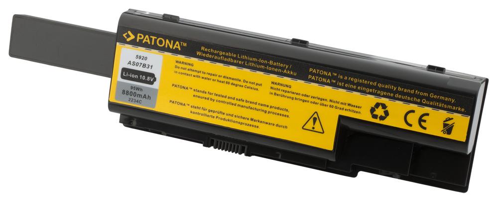 Bateria PATONA para Acer Aspire AS07B41 AS07B42 AS07B51 AS07B71 10,8V