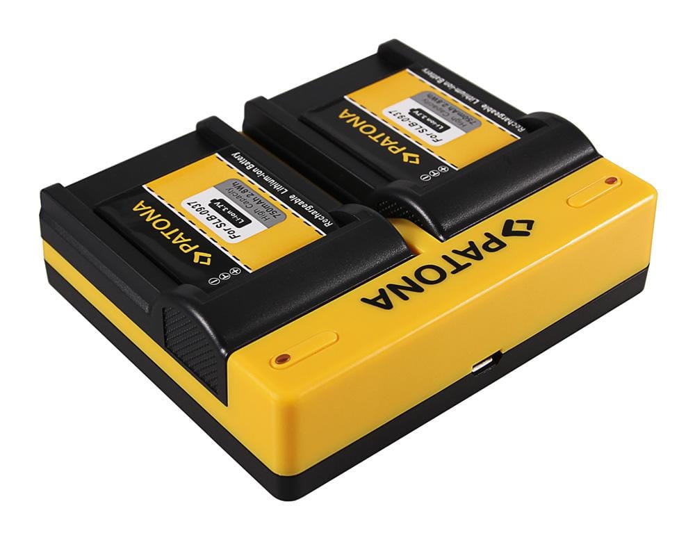 Caricatore Dual PATONA per Samsung SLB-0937 Digimax CL5 L730 L830 NV33 NV4 PL10 con cavo Micro‑USB Caricatore Dual PATONA per Samsung SLB-0937 Digimax CL5 L730 L830 NV33 NV4 PL10 con cavo Micro‑USB