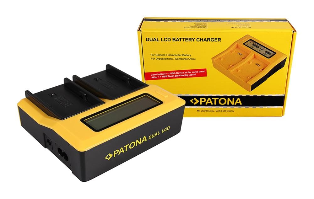 PATONA Cargador Dual LCD USB para baterías Sony BP-U30 BP-U60 BP-U90 BP-U95 BPU30 BPU60
