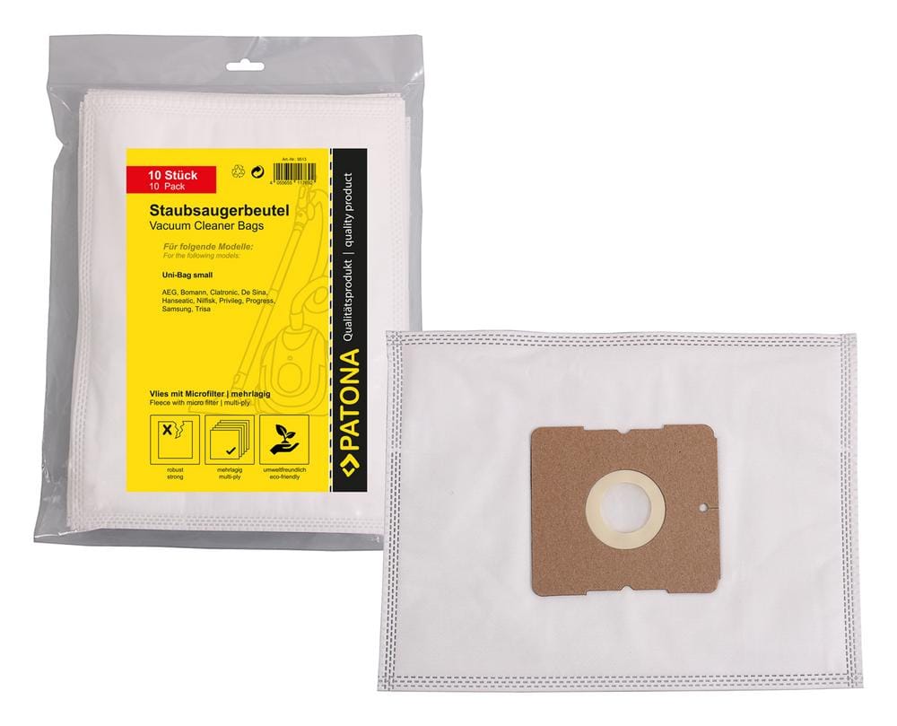 PATONA 10 sacos de aspirador de felpa multicamadas incl. microfiltro para AEG tamanho 50