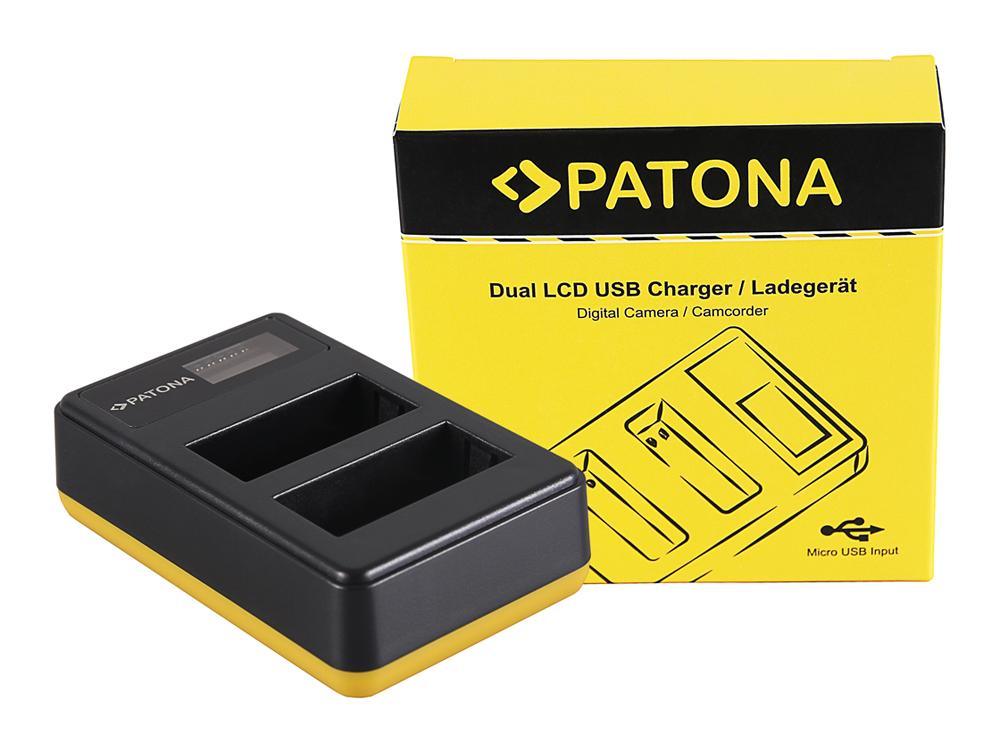 PATONA Ładowarka Dual LCD USB dla akumulatora Fujifilm NP‑W126 – kompatybilna z HS30 EXR HS30EXR HS‑30EXR HS33 X‑Pro 1 PATONA Ładowarka Dual LCD USB dla akumulatora Fujifilm NP‑W126 – kompatybilna z HS30 EXR HS30EXR HS‑30EXR HS33 X‑Pro 1