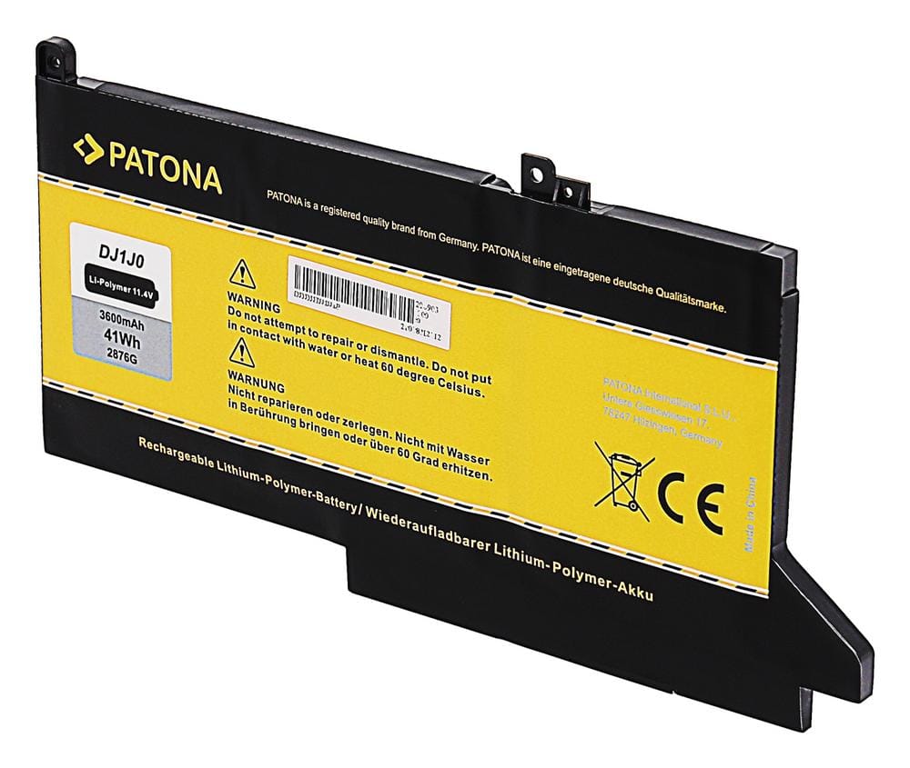 PATONA bateria para Dell Latitude 12 E7000, E7280, E7480, E7290, E7380, E7390, E7490 (DJ1J0, 451-BBZL, PGFX4)