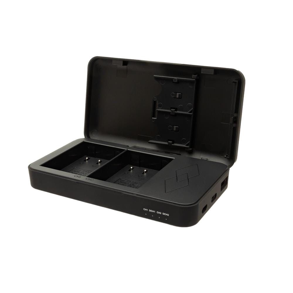 PATONA Carregador Dual para Panasonic DMW‑BLK22 DC‑S5 G9 GH5 GH5S GH6 com função Powerbank e compartimento PATONA Carregador Dual para Panasonic DMW‑BLK22 DC‑S5 G9 GH5 GH5S GH6 com função Powerbank e compartimento