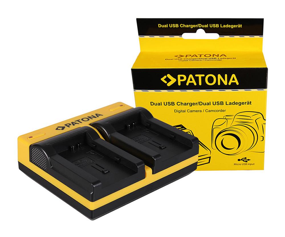 PATONA Dual Charger for Canon BP-808 FSxx FS10 FS-10 FS100 FS-100 FS11 FS-11 HF including Micro-USB Cable