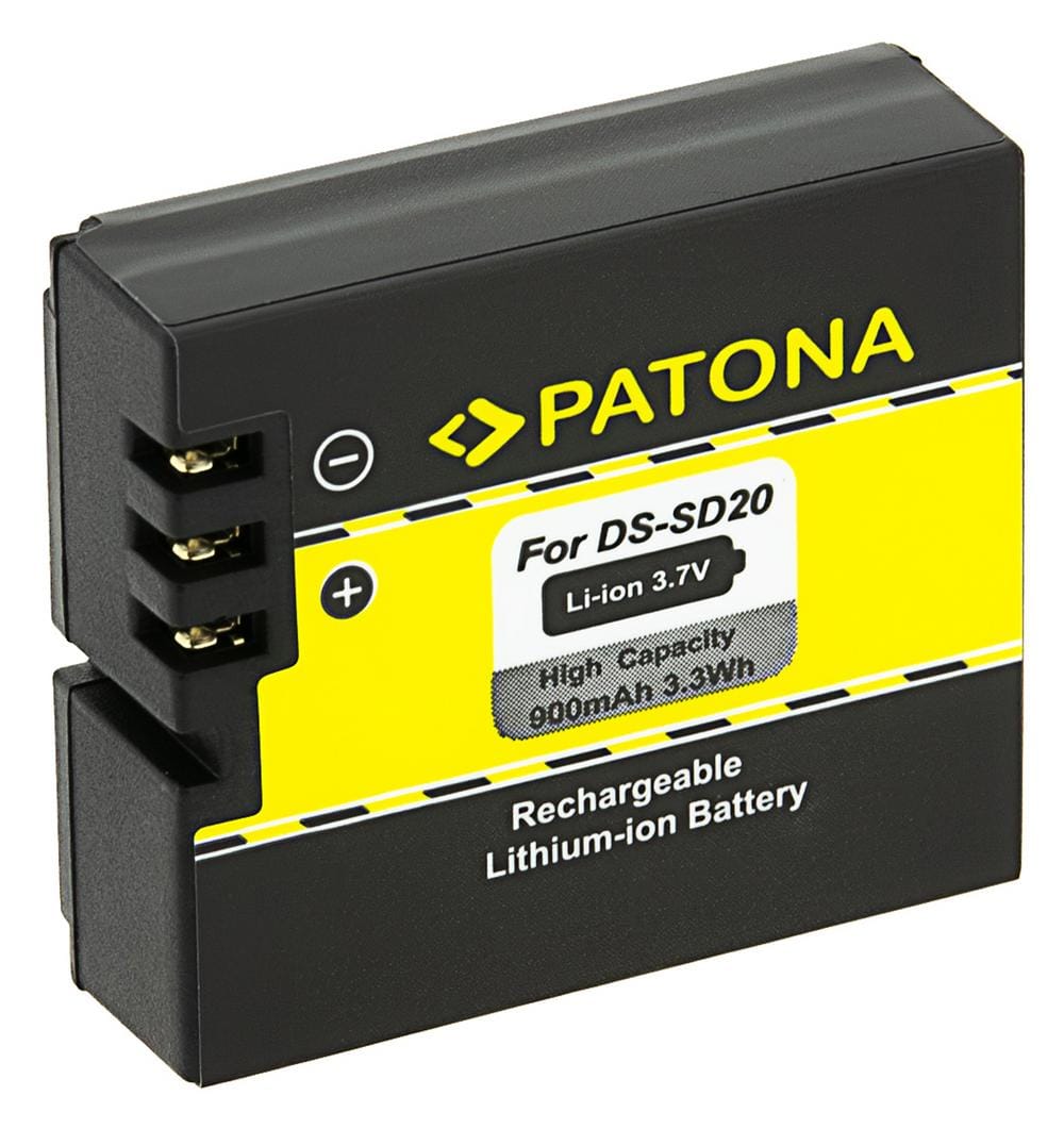 Batería PATONA para Rollei Bullet 3s 4s 5s DS‑SD20 Astak CM‑7200 HD Star 60