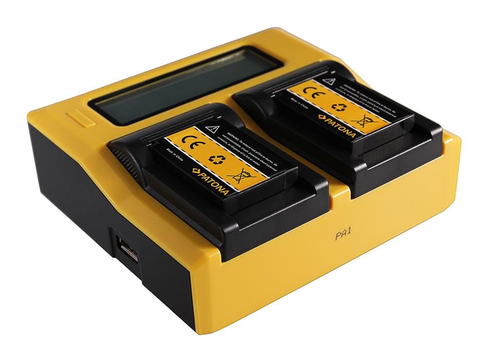 PATONA Dual LCD USB Caricatore per Oregon ICP103446 Scientific ATC9K