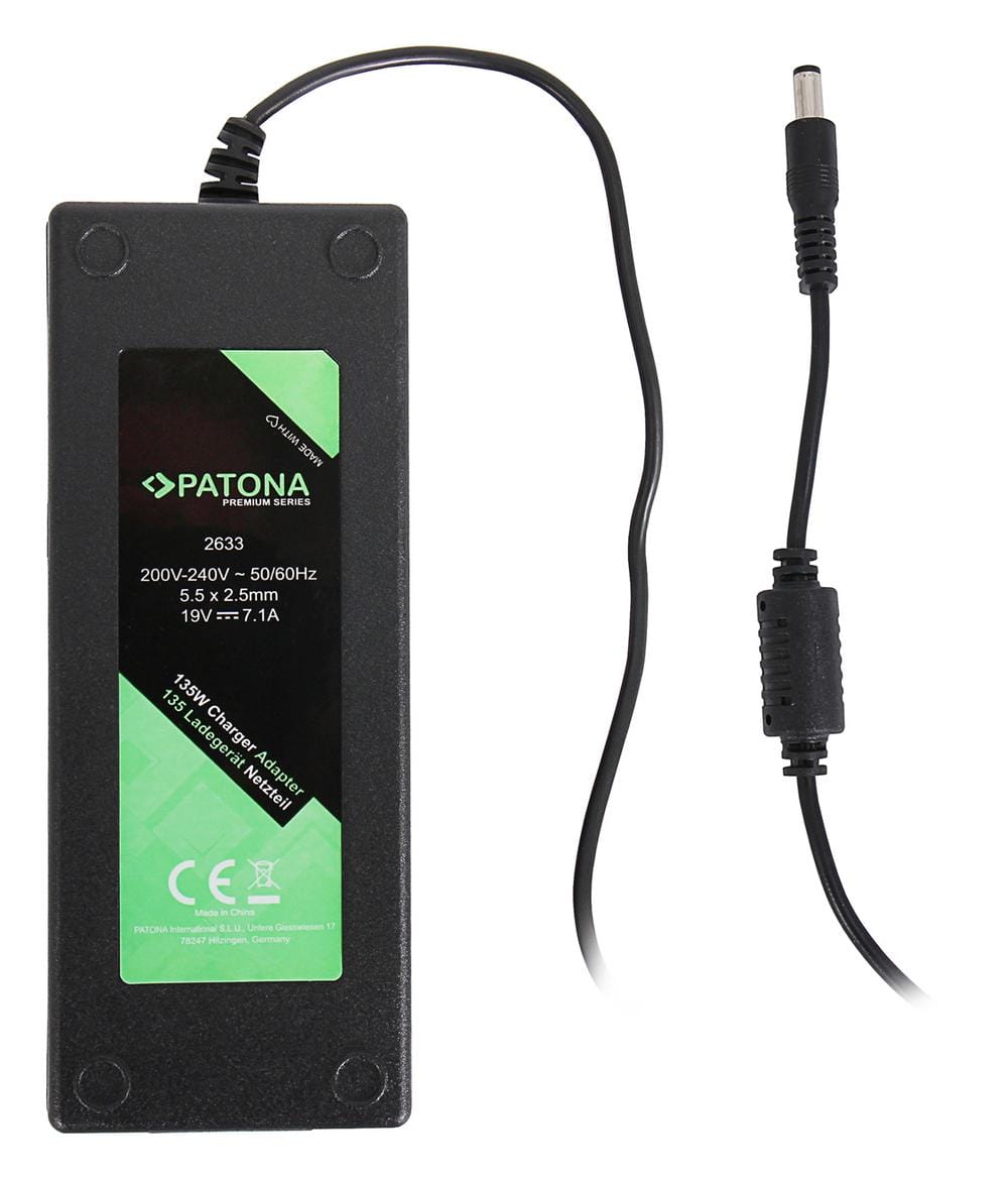 PATONA Premium Bloc d'alimentation 135W 19V 7,1A 5,5 x 2,5 mm PATONA Premium Bloc d'alimentation 135W 19V 7,1A 5,5 x 2,5 mm