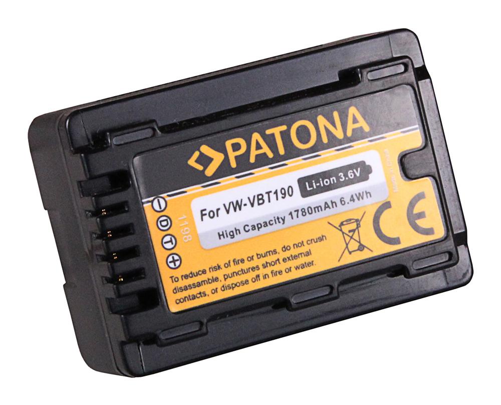 Bateria PATONA para Panasonic VW-VBT190 HC-VX870 VX878 VX989 VXF999 Bateria PATONA para Panasonic VW-VBT190 HC-VX870 VX878 VX989 VXF999