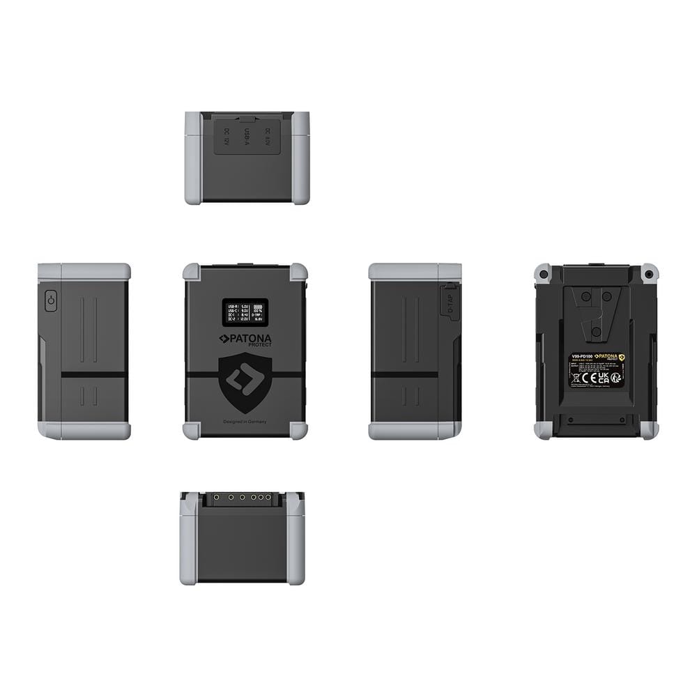 PATONA PROTECT V‑Mount Battery V99‑PD100 99 Wh USB‑C USB‑A D‑Tap 2×DC‑out PATONA PROTECT V‑Mount Battery V99‑PD100 99 Wh USB‑C USB‑A D‑Tap 2×DC‑out