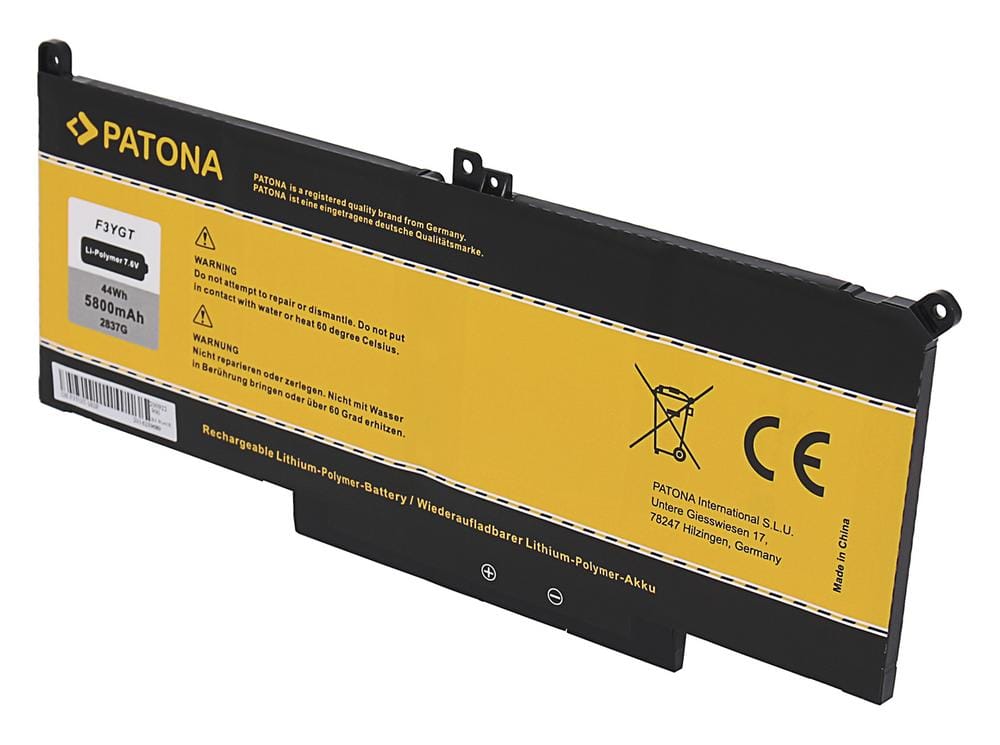 PATONA Batteria per laptop per Dell Latitude E7280 E7380 E7390 E7480 7290 7390 7480 F3YGT PATONA Batteria per laptop per Dell Latitude E7280 E7380 E7390 E7480 7290 7390 7480 F3YGT