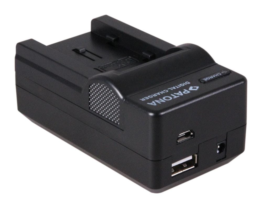 PATONA caricatore 4in1 per JVC VG107e VG114e VG121e GZ-HM550