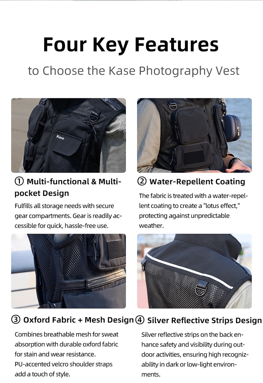 Chaleco para fotógrafos chaqueta fotográfica outdoor unisex Chaleco para fotógrafos chaqueta fotográfica outdoor unisex