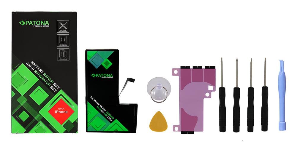 Batterie Premium PATONA pour Apple iPhone XS Max A1921 A2101 A2102 A2103 A2104 616-00502 616-00507 avec kit d'outils