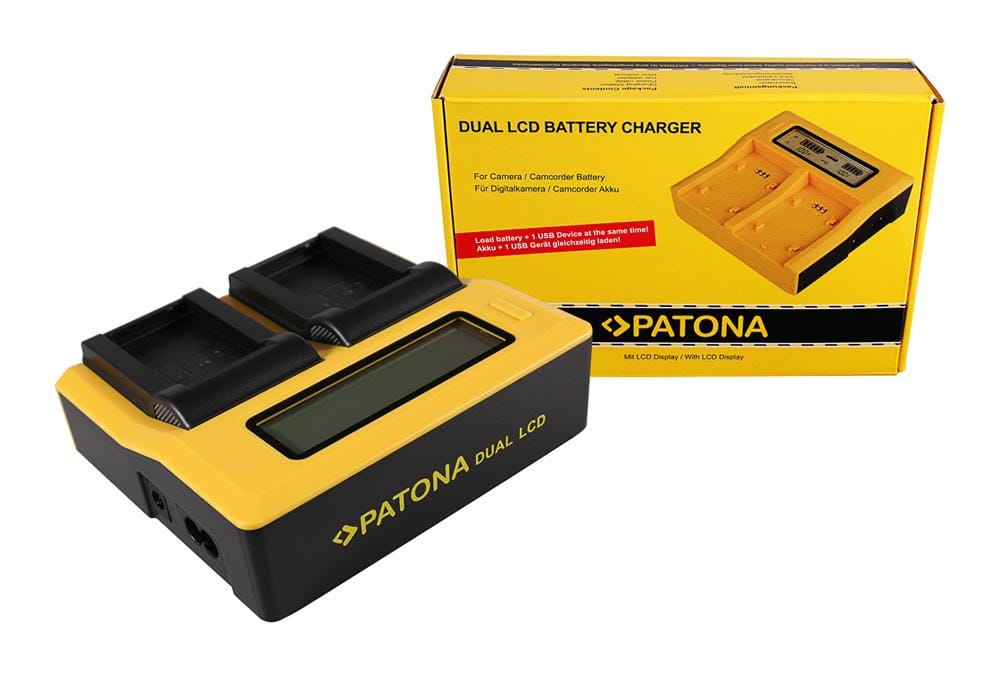 PATONA Carregador Dual LCD USB para Nikon ENEL24 EN-EL24 PATONA Carregador Dual LCD USB para Nikon ENEL24 EN-EL24