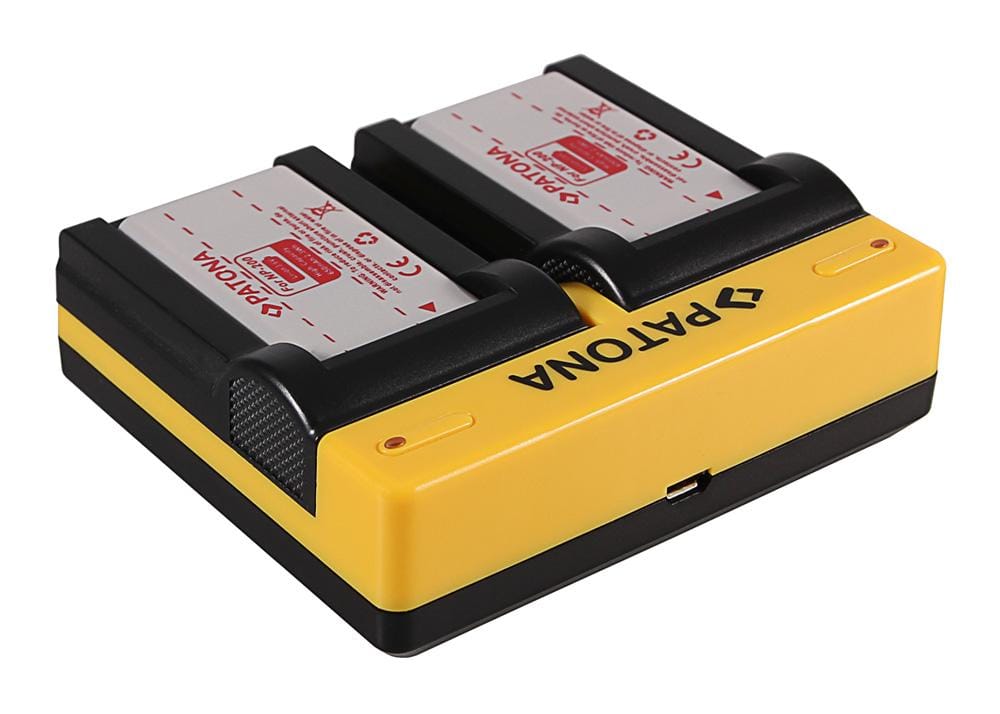PATONA Dual Charger for Konica Minolta NP-200 Dimage X, Xg, Xi, Xt, Biz with Micro-USB Cable