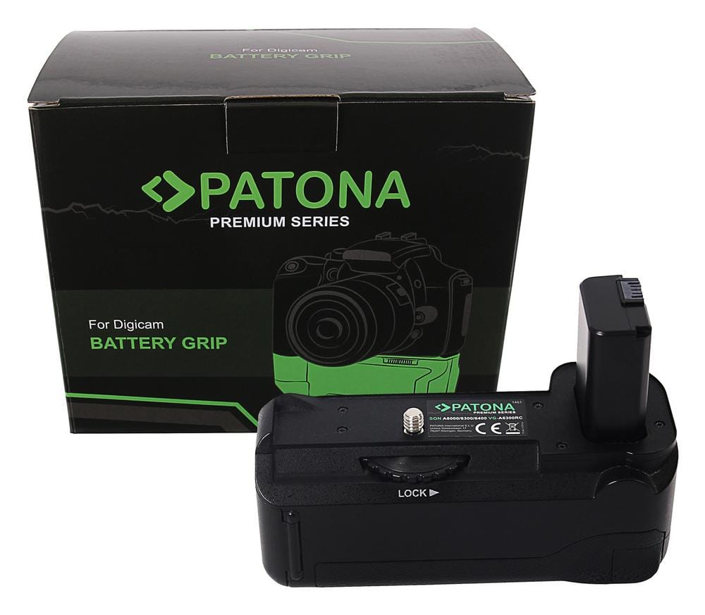 PATONA Premium Battery Grip VG-A6300 for Sony A6000/A6300/A6400 with NP-FW50 Battery and Remote