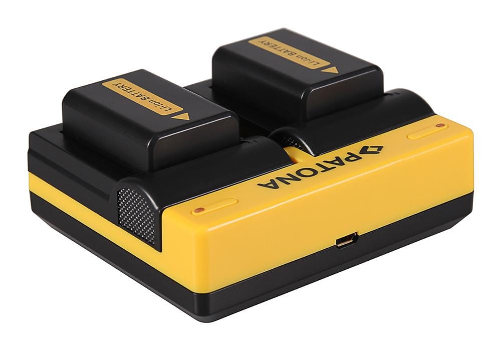 PATONA Dual Charger for Sony NP-FW50 NEX 3 NEX 3C NEX 5 NEX 5A RX1R III DSC-RX1RM3 including Micro‑USB