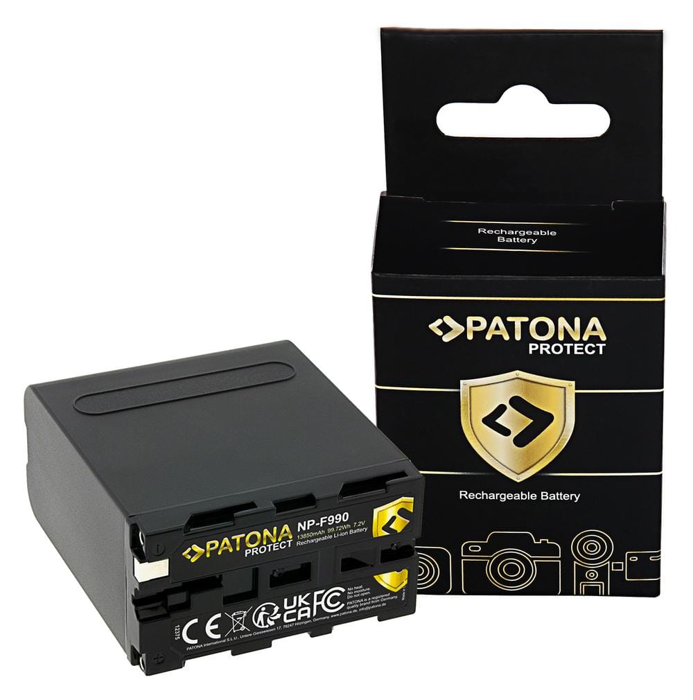 PATONA PROTECT batería para Sony NP-F990 serie NP-F 13850 mAh 99,7 Wh V1 carcasa ignífuga