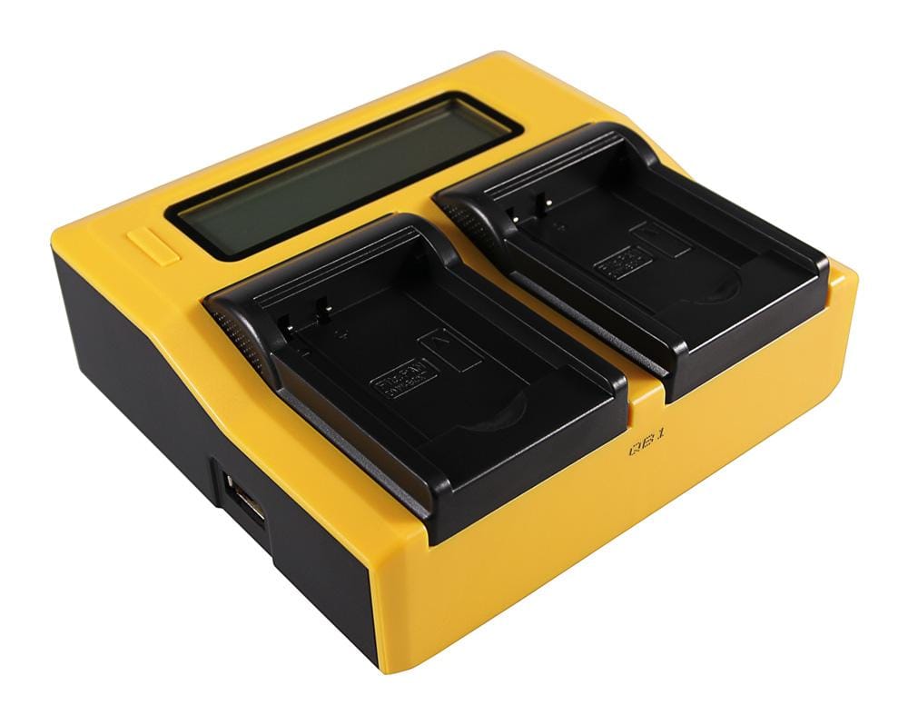 PATONA Dual LCD USB Caricabatterie per Panasonic DMW-BCK7 Lumix DMC78FXW DMC-78FXW DMCFH2 DMC-FH2