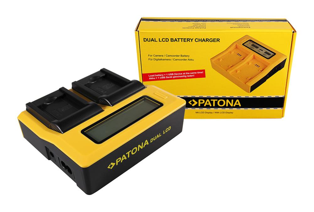 Carregador Dual LCD USB PATONA para Panasonic DMW-BCL7 Lumix F5 FH50 FS50 SZ3 SZ9 XS1 Carregador Dual LCD USB PATONA para Panasonic DMW-BCL7 Lumix F5 FH50 FS50 SZ3 SZ9 XS1
