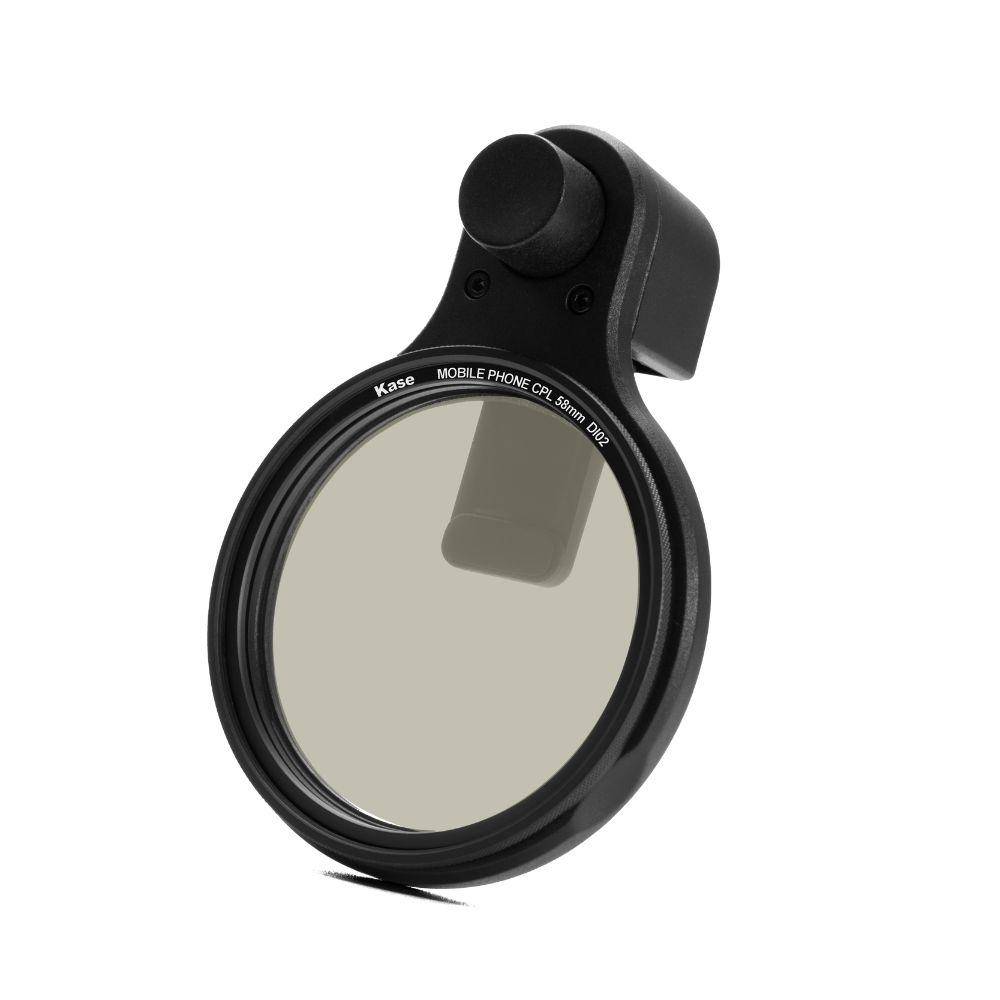 Filtro polarizador magnético para smartphone 58 mm com clip magnético Filtro polarizador magnético para smartphone 58 mm com clip magnético