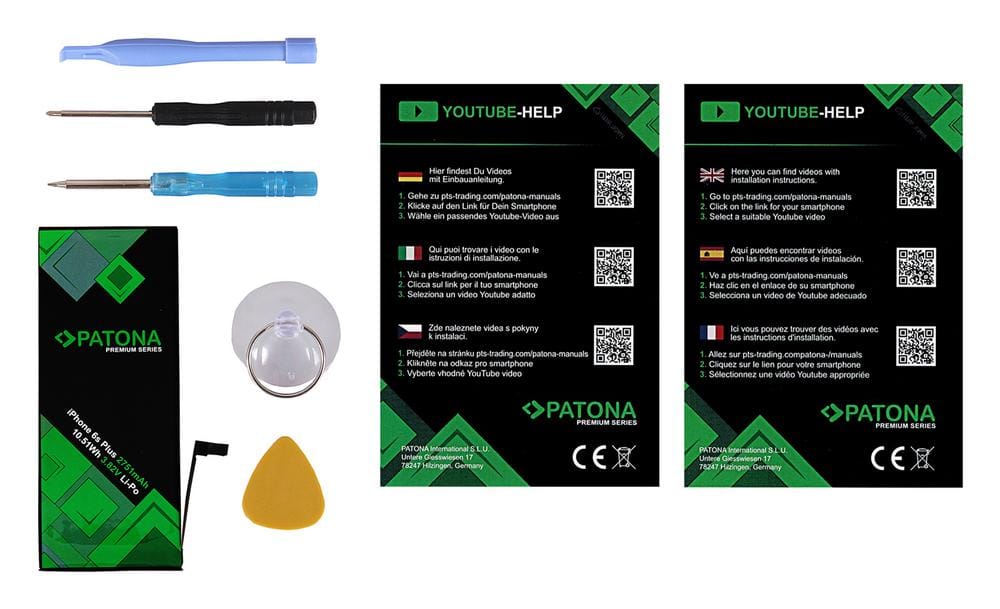 PATONA Premium Batería para Apple iPhone 6s Plus 616-00042 616-00045 A1522 A1524 A1593 A1634 A1687 A1699