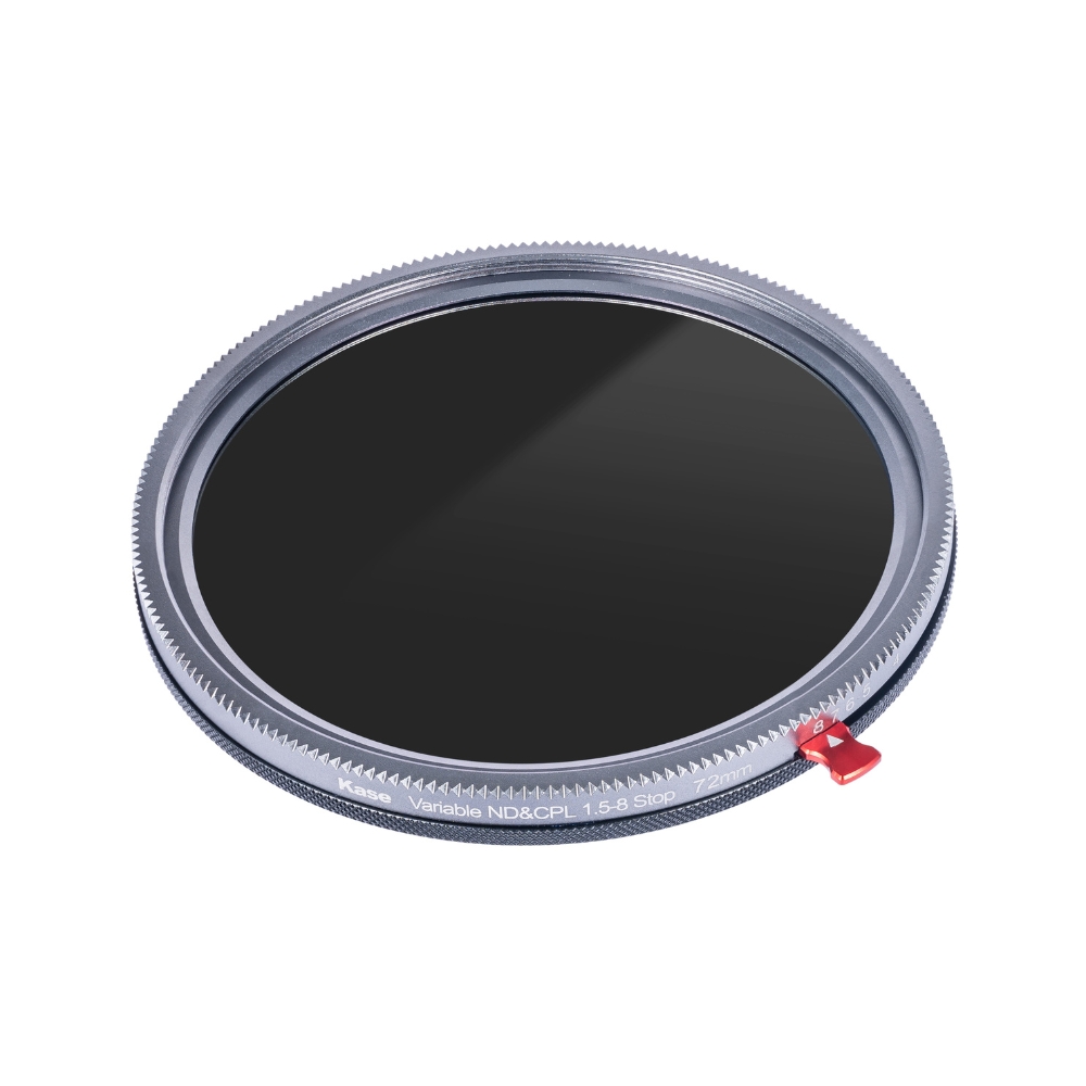 Zmienny filtr ND Vario z filtrem polaryzacyjnym 1,5-8 stopni wraz z przykręcaną pokrywką obiektywu Zmienny filtr ND Vario z filtrem polaryzacyjnym 1,5-8 stopni wraz z przykręcaną pokrywką obiektywu