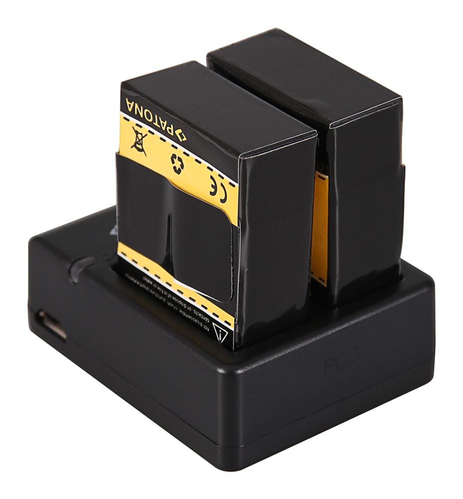 PATONA Caricatore USB Dual per GoPro Hero 3 AHDBT-301 con cavo Micro-USB PATONA Caricatore USB Dual per GoPro Hero 3 AHDBT-301 con cavo Micro-USB