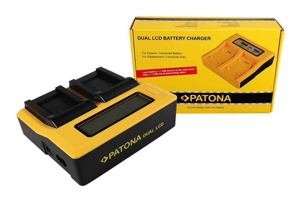 PATONA Dual LCD USB Charger for Casio NP-70 & Exilim EXZ150 EX-Z150 EXZ155 EX-Z155 EXZ250 EX-Z250