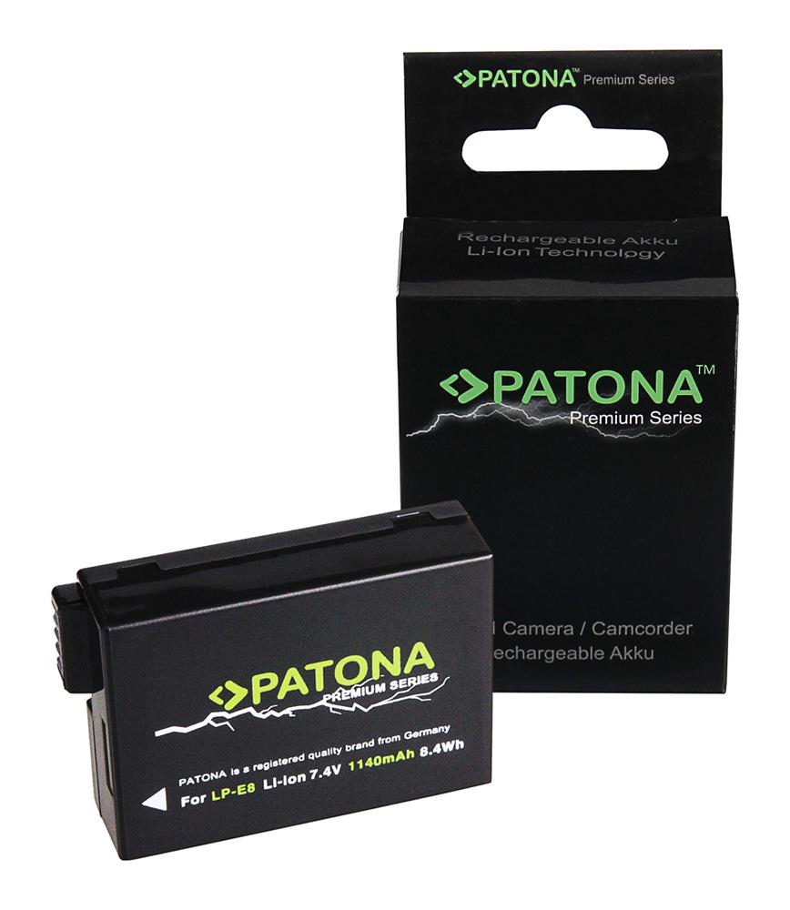 Batterie Premium PATONA pour Canon LP‑E8 EOS 550D EOS 600D EOS 650D EOS 700D