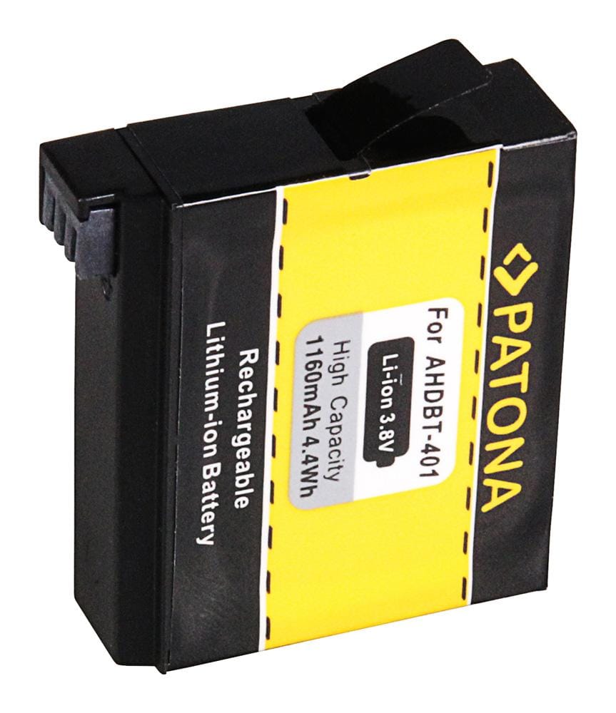PATONA Battery for GoPro Hero 4 AHDBT-401 Black Silver Music Surf