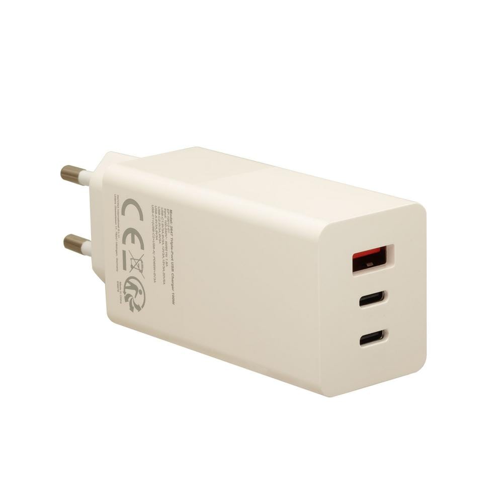 PATONA Premium GaN PD100W Adattatore bianco 2 porte USB‑C 1 porta USB‑A PD3.0 QC3.0