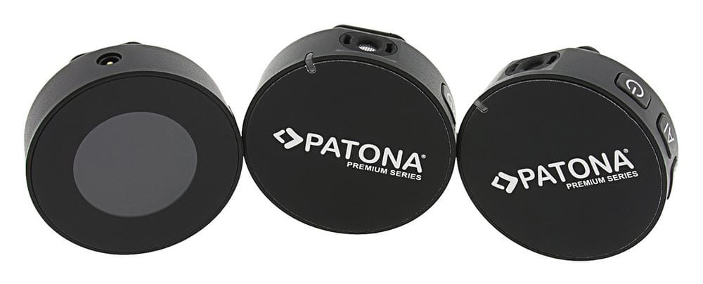 PATONA Premium AI Lavalier‑Microfono PTS‑I21S – set Lavalier senza fili con due trasmettitori e ricevitore