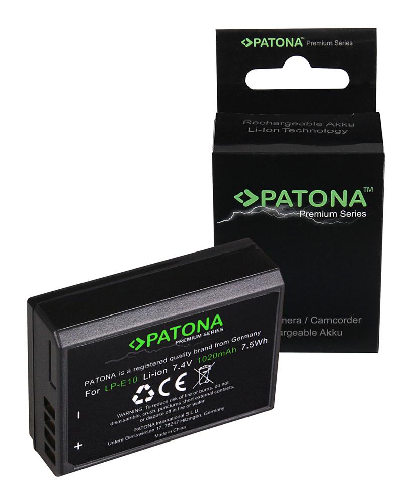 PATONA Premium Battery for Canon LP‑E10 LPE10 EOS1100D EOS 1100D